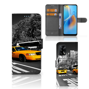 OPPO A74 4G Flip Cover New York Taxi