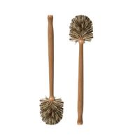 2x stuks WC-/toiletborstel hout 36,5 cm