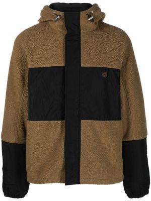 Maison Kitsuné veste à capuche à patch - Vert