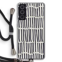 Moroccan stripes: Samsung Galaxy S21 FE Transparant Hoesje met koord