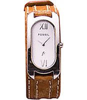 Horlogeband Fossil ES9626 Onderliggend Leder Bruin 10mm