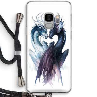 Yin Yang Dragons: Samsung Galaxy S9 Transparant Hoesje met koord
