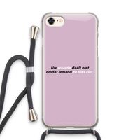 uw waarde daalt niet: iPhone 8 Transparant Hoesje met koord