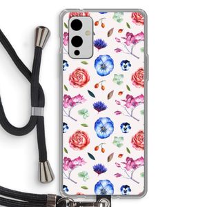 Bloemetjes: OnePlus 9 Transparant Hoesje met koord