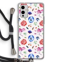Bloemetjes: OnePlus 9 Transparant Hoesje met koord