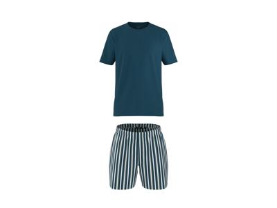 esmara Men Korte heren pyjama (Blauw/wit, L)