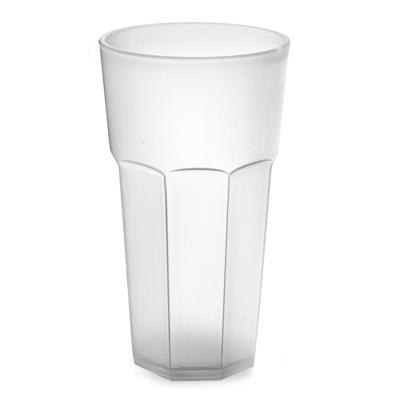 Plasticforte onbreekbaar drinkglas - kunststof - transparant - 600 ml - drinkglazen - 9 x 16 cm