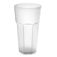 Plasticforte onbreekbaar drinkglas - kunststof - transparant - 600 ml - drinkglazen - 9 x 16 cm