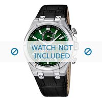 Horlogeband Jaguar J670 / J667-3 / J667-4 Leder Zwart 28mm - thumbnail