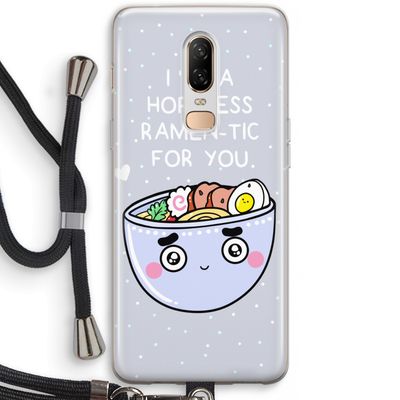 I'm A Hopeless Ramen-Tic For You: OnePlus 6 Transparant Hoesje met koord