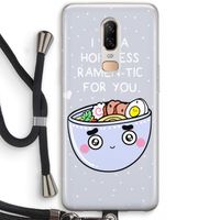 I'm A Hopeless Ramen-Tic For You: OnePlus 6 Transparant Hoesje met koord