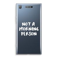 Morning person: Sony Xperia XZ1 Transparant Hoesje