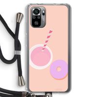 Donut: Xiaomi Redmi Note 10S Transparant Hoesje met koord