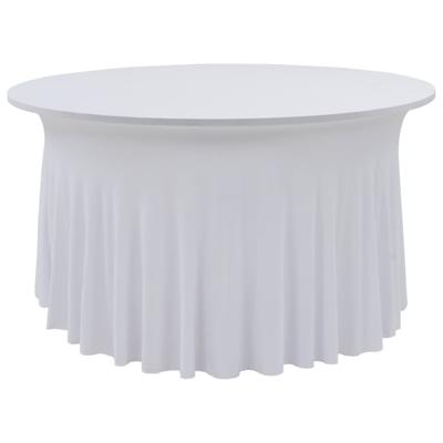 VidaXL 2 st tafelhoezen stretch met rok 120x74 cm wit
