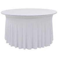 VidaXL 2 st tafelhoezen stretch met rok 120x74 cm wit