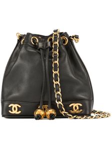 CHANEL Pre-Owned sac seau CC à lien de resserrage - Noir