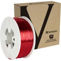 Verbatim 55062 neu Filament PETG 2.85 mm 1 kg Rood (transparant) 1 stuk(s)