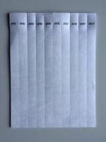 Toegangsbandjes kleur wit 100 stuks