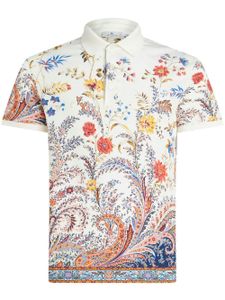 ETRO polo à imprimé cachemire - Blanc