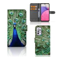 Samsung Galaxy A33 5G | Telefoonhoesje | Met pasjeshouder | Pauw