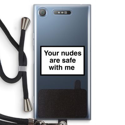 Safe with me: Sony Xperia XZ1 Transparant Hoesje met koord