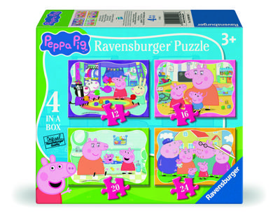 Ravensburger puzzel 4 in a box Peppa Pig 12/16/20/24 stukjes