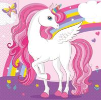 Unicorn Magic Rainbow Servetten (20st) - thumbnail