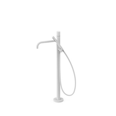 Vrijstaande badkraan Tres Study Exclusive | Hoogte uitloop 67.4 cm | Draaibare uitloop | Mengkraan | Rond | Wit mat