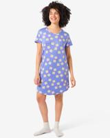HEMA Damesnachthemd Micro Blauw (blauw)