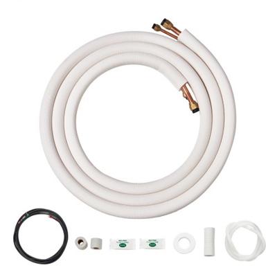 VEVOR 4876,8 mm Mini Split Ducting Kit, 15,87 mm en 9,53 mm OD koperen buizen en drielaagse isolatie, voor airconditioning of verwarmingspompapparatuur en HVAC met uitgebreide accessoires