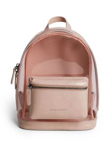 Brunello Cucinelli Kids sac à dos transparent à logo imprimé - Rose