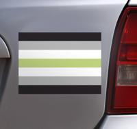 Agender vlag autosticker