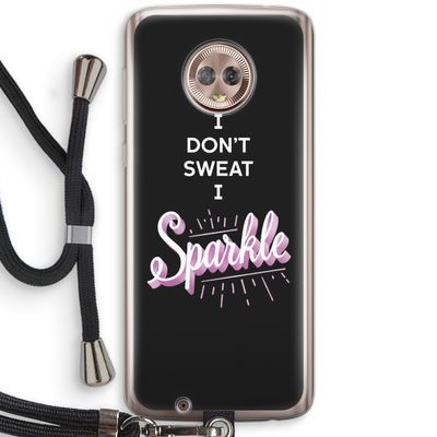 Sparkle quote: Motorola Moto G6 Transparant Hoesje met koord