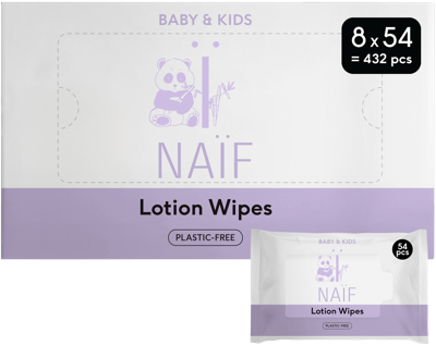Naif Baby & Kids Lotion Billendoekjes Voordeelverpakking