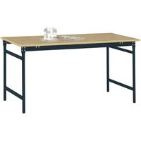 Manuflex BB3015.7016 Bijzettafel basis stationair met multiplex tafelblad in antraciet RAL 7016, bxdxh: 1000 x 600 x 780 mm Antraciet - thumbnail