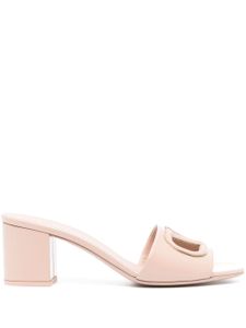 Valentino Garavani mules en cuir 60 mm - Tons neutres