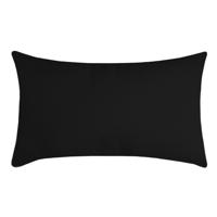 Stof Textile sierkussen Nelson - zwart - 30 x 50 cm - bank kussens - polyester Stof Textile sierkussen Nelson - zwart - 30 x 50 cm - bank kussens - polyester