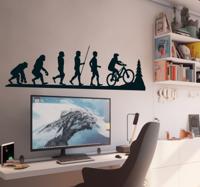 Evolutie van de mountainbike Muursticker