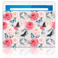 Lenovo Tab M10 Siliconen Hoesje Butterfly Roses