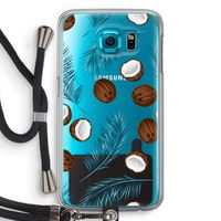 Kokosnoot roze: Samsung Galaxy S6 Transparant Hoesje met koord