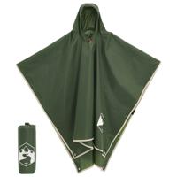 VidaXL Regenponcho met capuchon 2-in-1 ontwerp 223x145 cm groen