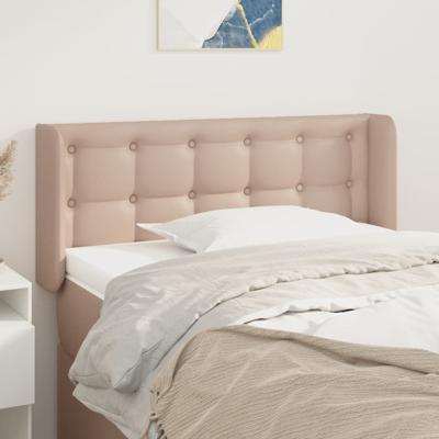 Hoofdbord met randen 103x16x78/88 cm kunstleer cappuccinokleur