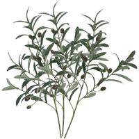 Kunstplant Olijf takken - 3x - 75 cm - groen - olijfboom - siertakken stelen - decoratie