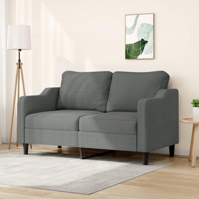 Tweezitsbank 140 cm stof donkergrijs