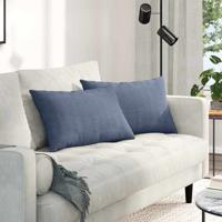 VidaXL Sofa kussens 2 stuks blauw 60 x 40 cm cordstof