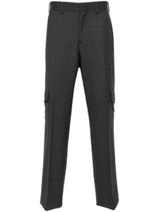 Lardini mid-rise wool cargo trousers - Gris