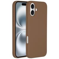 Accezz Liquid Silicone Backcover met MagSafe iPhone 16 Telefoonhoesje Bruin