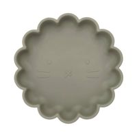 Dutsi - Welpje Serie - Siliconen Babybord met Leeuwen Ontwerp - 18 cm - Sage - thumbnail