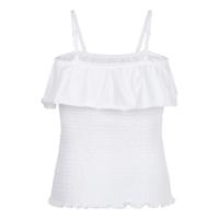 Smock Offshoulder T-Shirt White Smock Offshoulder T-Shirt White