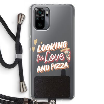 Pizza is the answer: Xiaomi Redmi Note 10 Pro Transparant Hoesje met koord